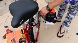 Установка двигателя на велосипед | Сборка мотовелосип