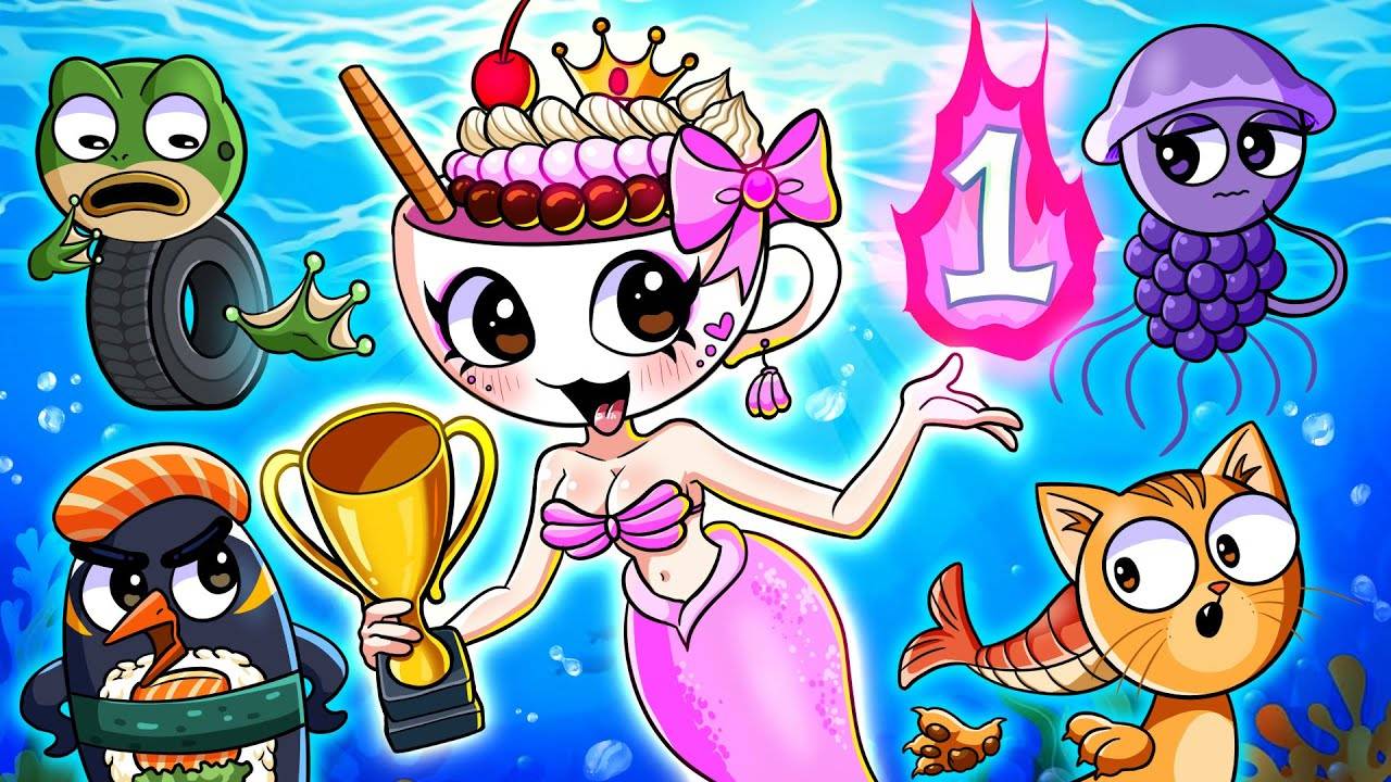 Кто же №1 в сердце Капуччино? 💖 Водная битва "Брейнрот"! | Анимация "Спрунки и Брейнрот" смотреть онлайн