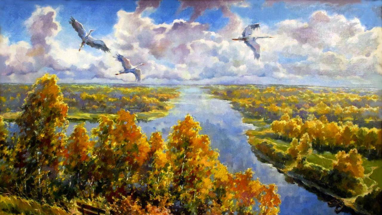 Осенние пейзажи и натюрморты художника Сергея Бессонова. смотреть онлайн