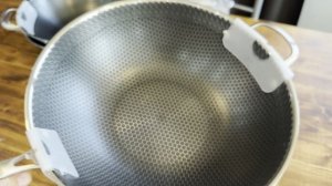 Вок сковорода нерж лазерная сотами высокое качество