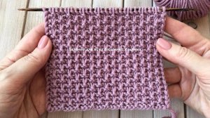 Простой узор спицами Шиповник