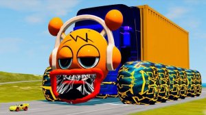 ЭПИЧНЫЙ ПОБЕГ ПОЖИРАТЕЛЯ ГРУЗОВИКОВ -МОНСТРОВ СПРУНКИ ПРОТИВ МАШИНЫ МОЛНИИ МАККУИН В BEAMNG