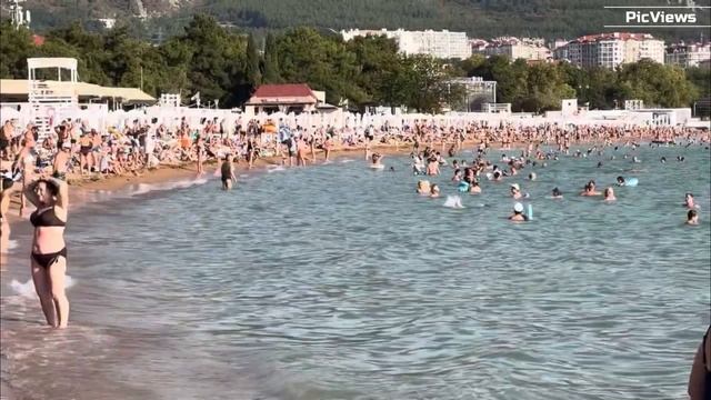 Геленджик пляж Дельфин сегодня 8 сентября 2025. Какая погода в Геленджике сейчас. Море и какой пляж смотреть онлайн