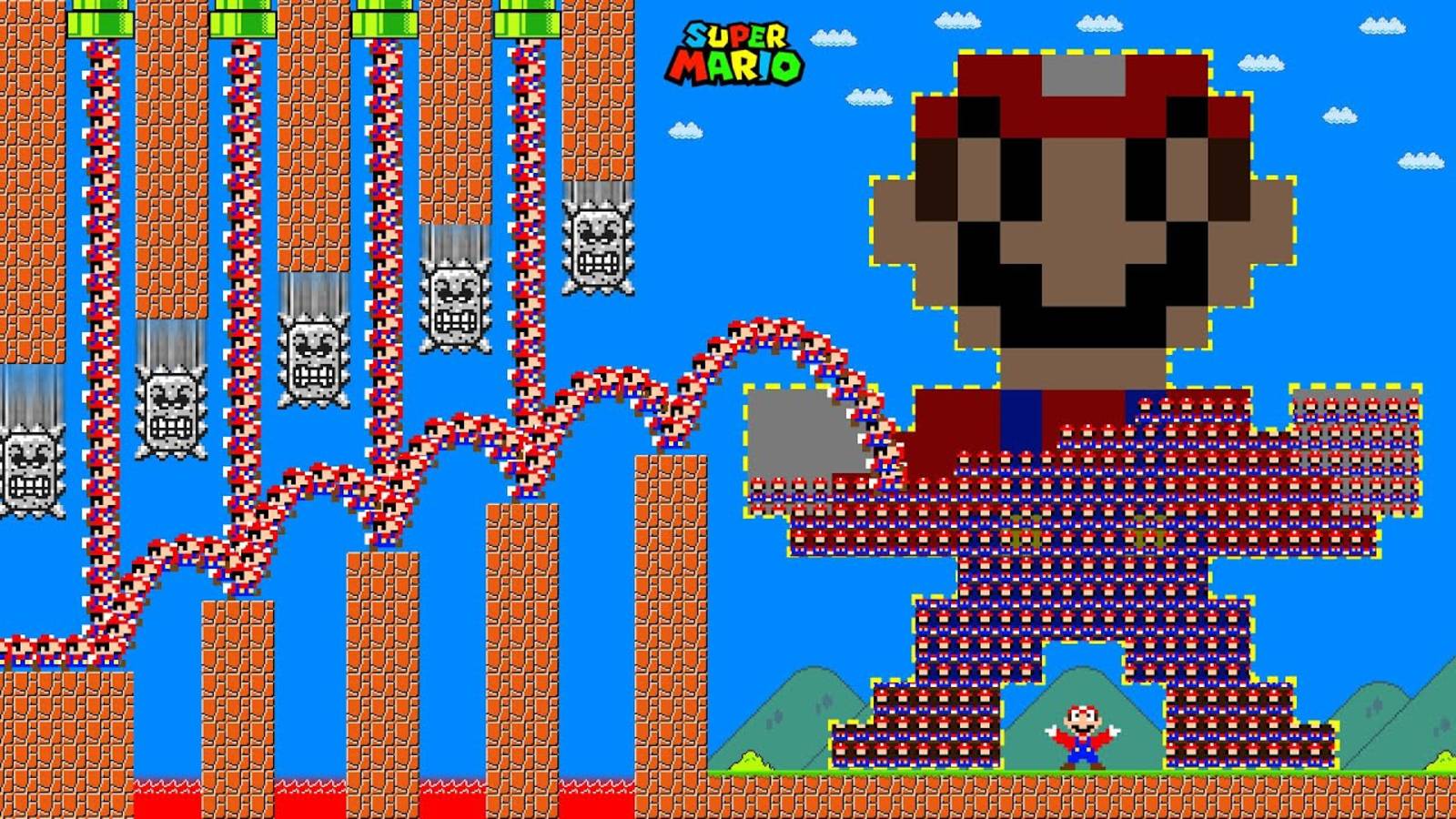 👯♂️ МАРИО строит башню из 9999 КЛОНОВ! Безумие в стиле Super Mario! смотреть онлайн