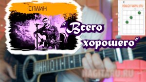 Сплин - ВСЕГО ХОРОШЕГО. Аккорды, слова песни, разбор на гитаре