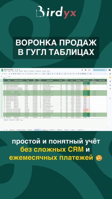Простая таблица вместо CRM 😱 Вы должны это увидеть! Контроль клиентов, сделок и прибыли #shorts смотреть онлайн