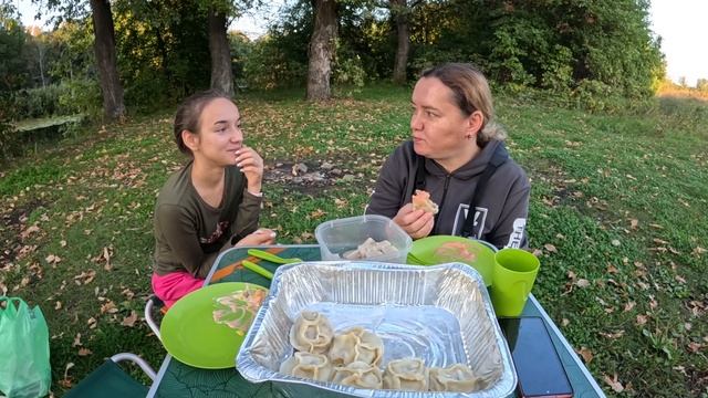 Ужин на природе, манты. Мукбанг смотреть онлайн