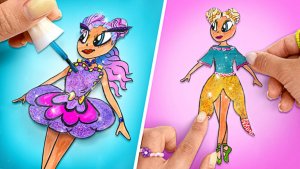 Мастерим балетные платья для бумажных кукол 🎀 Экстремальное преображение ✨