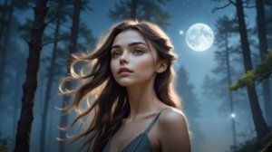 Посмотри как над лесом смеётся луна.