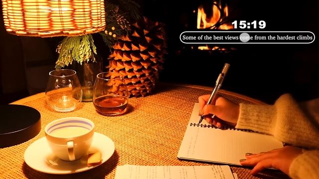 3 часа STUDY WITH ME AMBIENCE - Relaxing Fireplace Sounds For Deep Focus⧸Cozy Evening Pomodoro Time