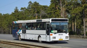 Автобус Mercedes-Benz O407 (АВ 121 22). Покатушки по Барнаулу. / A ride in a Mercedes-Benz O407.