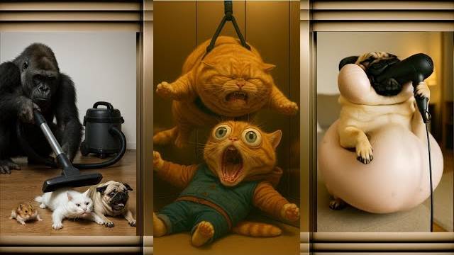 ПЁСИК НАЧАЛ ПЫЛИСОСИТ КОТОВ! МИЛЫЕ ИСТОРИИ ПРО ЖИВОТНЫХ С ПОМОЩЬЮ НЕЙРОСЕТЕЙ Я УМИЛЯЮСЯ смотреть онлайн