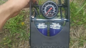 Тестируем ножной насос двух поршневой, накачает ли быстро колесо для легкового авто.