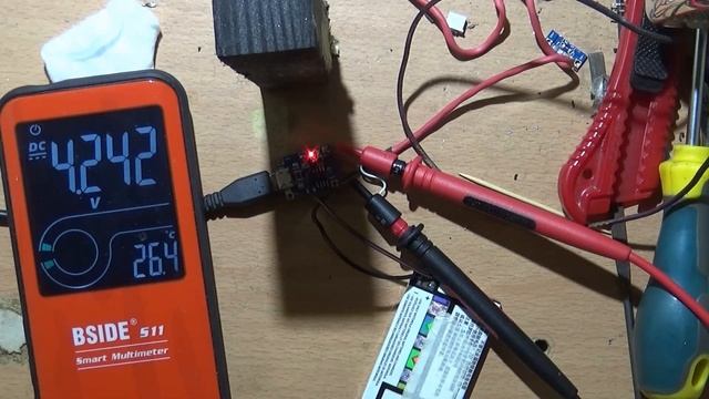 Балансировка Li-ion батареи вручную. Меняю 4056 на 4057. смотреть онлайн