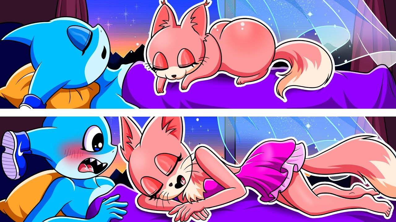 Пичи Фоксилини превращается в кошатницу?! 💞😽 Фоксилини, история любви Тралалы / Brainrot смотреть онлайн