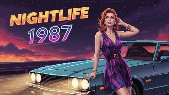 Synthwave Temptation Beneath Electric Skies