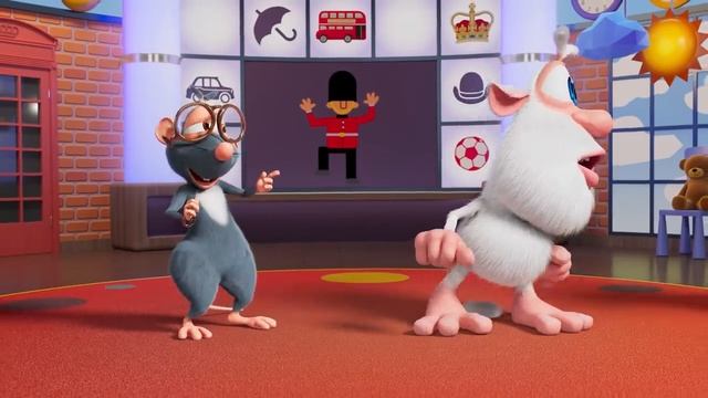 Буба - Урок английского - Head, Shoulders, Knees and Toes - Мультфильм для детей смотреть онлайн