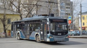 Троллейбус  ВМЗ-5298.01 "Авангард"-4142. Покатушки по Барнаулу.