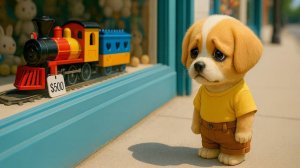 Видео для детей. Мультик про собачку и паровозик. Детям