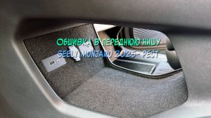 Установка обшивки автомобильным самоклеящимся карпетом в нишу под акпп Geely Monjaro 2025- Рестайл