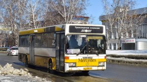 Автобус Mercedes-Benz O405 (АС 650 22). Покатушки по Барнаулу. / Ride on the Mercedes-Benz O405 bus