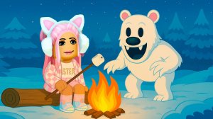 ЗИМА В 99 НОЧЕЙ В РОБЛОКС НО С МЕДВЕДЕМ! 99 Days with a Polar Bear