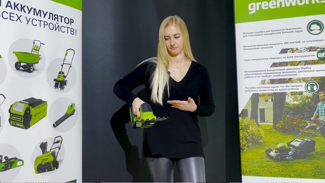 Аккумуляторные садовые ножницы-кусторез Greenworks G24SHT, 24V