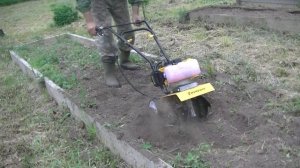 мотокультиватор чемпион gc252 в работе