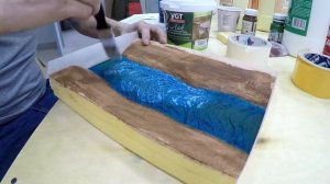 Как сделать имитация воды из бумаги и лака#ВЕСЬ ПРОЦЕС