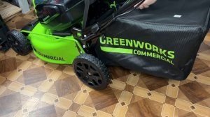 Обзор мощной аккумуляторной газонокосилки GREENWORKS GC82LM51
