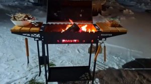 Гриль мангал ROASTER 4мм для дачи с крышкой