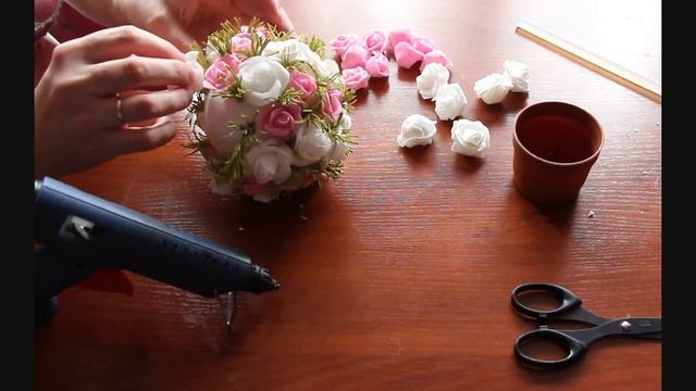 Топиарий своими руками из роз