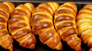 🥐Рогалики из ночного Хрущевского теста! Вкусная выпечка к чаю!