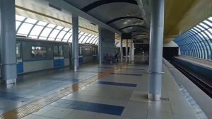 Казанское метро. 81-740.4 "Русич" и 81-553.3 "Казань" на станции "Аметьево"