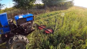 ТРАВКА НЕ ПОШЛА , ТЯЖЁЛЫЙ ДИЗЕЛЬНЫЙ МОТОБЛОК С КОСИЛКО