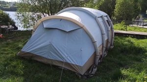 Обзор палатки AIR SECONDS 6 3 F&B QUECHUA (надувной отель)