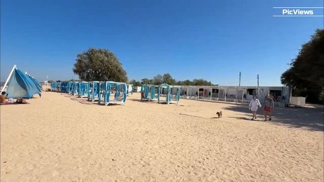 Голубицкая Азовское море Центральный пляж сегодня 9 сентября 2025. Погода в Голубицкой сейчас. смотреть онлайн