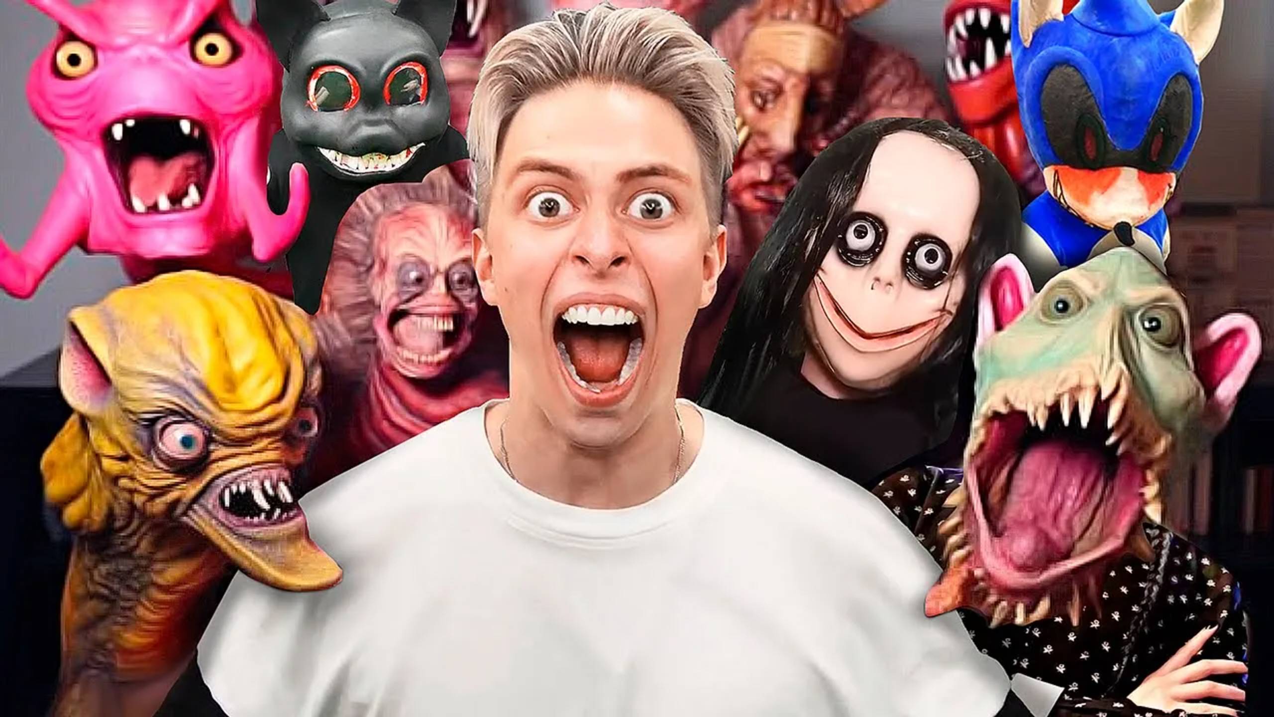 СНЯЛ МАСКИ СО ВСЕХ МОНСТРОВ в 3:00 НОЧИ!!! смотреть онлайн