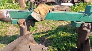 Переделал опорное колесо на плуге МТЗ. Заменил лемеха.