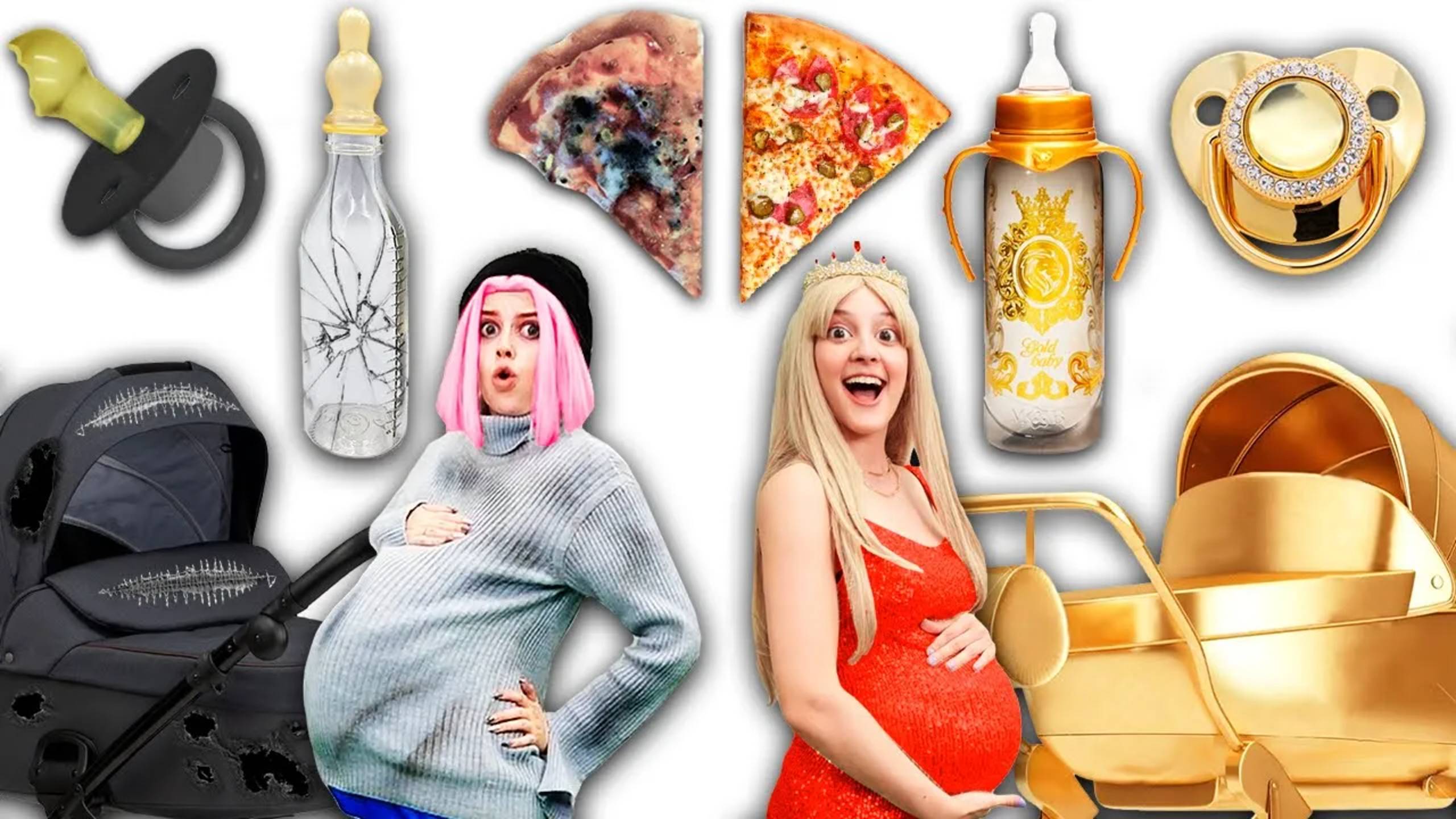 БОГАТАЯ Беременная vs БЕДНАЯ Беременная Челлендж! смотреть онлайн