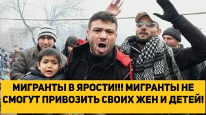 МИГРАНТЫ В ЯРОСТИ!!! МИГРАНТЫ НЕ СМОГ ПРИВОЗИТЬ СВОИХ ЖЕН И ДЕТЕЙ!!!