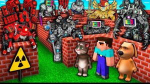 ВЫЖИВАНИЕ в ЛАБИРИНТЕ БОССОВ ТИТАНОВ против ТЕЛЕВИЗИОНЩИКА и туалета СКИБИДИ в МАЙНКРАФТЕ