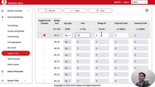 Как настроить VLAN на коммутаторе XikeStor SKS3200-8E2X (чип MxL86282S)