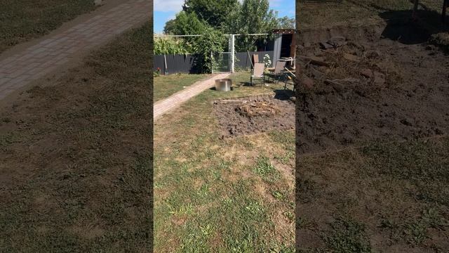 Digging patio - day 1 part 2. копаю 1 день часть 2. смотреть онлайн