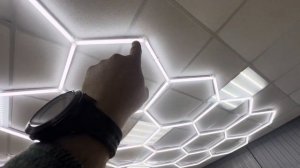 Светильники, соты, на потолок в гараж а автосервис, дом