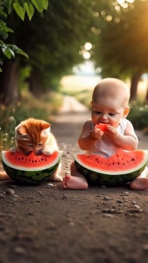 кошка спасает ребенка