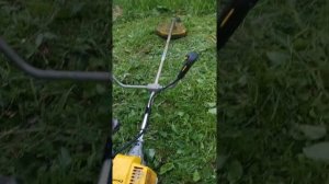 Запуск двигателя триммера Чемпион Т 517 и покос травы.