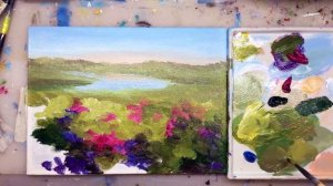 Иван-чай. Как нарисовать цветы. Пейзаж 🎨АКРИЛ! Мастер-