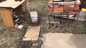 Простая мангальная площадка на даче | Своими руками | М