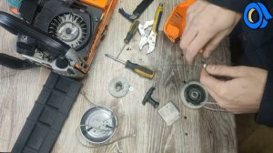 Ремонт стартера бензопилы Partner